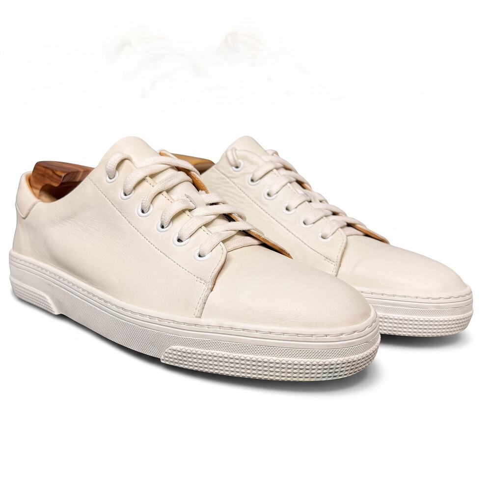 APC White Leather Sneakers Mens EU 40 US 7 Casual Minimalist Quiet Luxury A.P.C.